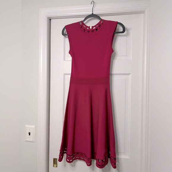Ted Baker Dresses & Skirts - TED BAKER  •CATHERINE CUT WORK KNIT DRESS • MAGENTA